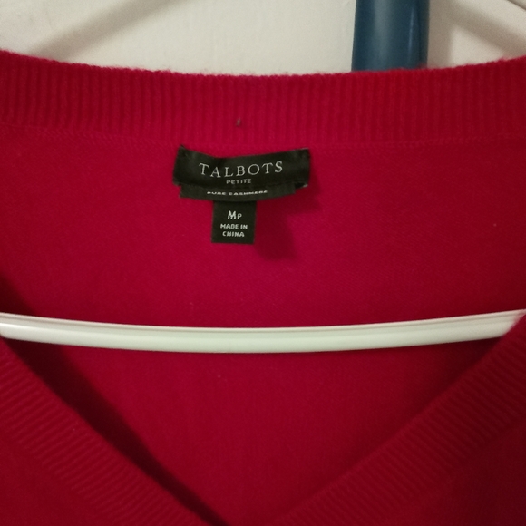 Talbots Red V-Neck Sweater - Picture 3 of 4